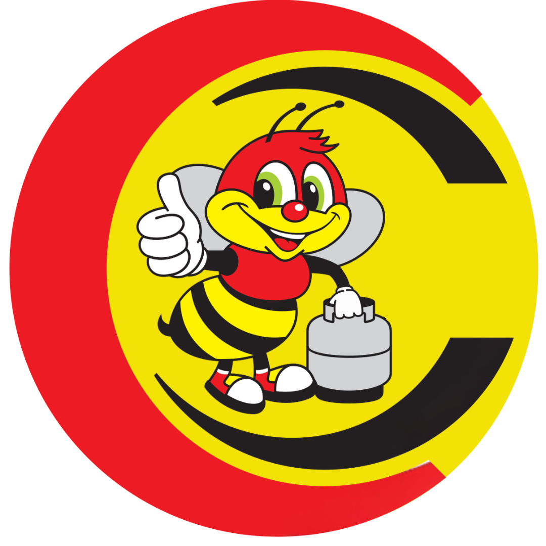 Mascote Abelha Gás com Botijão